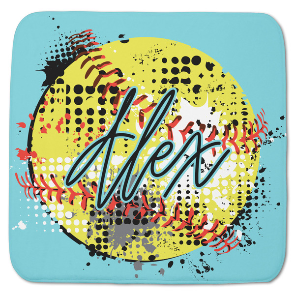 Custom Softball Memory Foam Bath Mat - 48"x48" (Personalized)