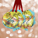 Softball Metal Ornaments - Double Sided w/ Name or Text