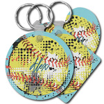 Softball Plastic Keychain (Personalized)