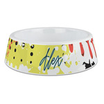 Softball Plastic Dog Bowl - Large (Personalized)