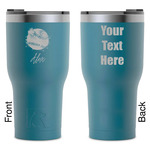 Softball RTIC Tumbler - Dark Teal - Laser Engraved - Double-Sided (Personalized)