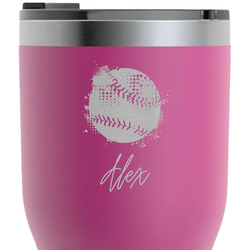 Softball RTIC Tumbler - Magenta - Laser Engraved - Single-Sided (Personalized)