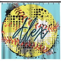Softball Shower Curtain - Custom Size (Personalized)