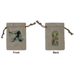 Softball Small Burlap Gift Bag - Front & Back (Personalized)