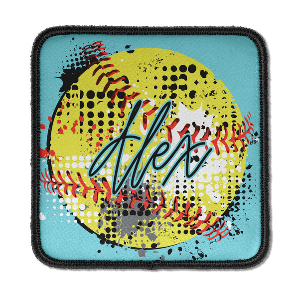 Custom Softball Iron On Square Patch w/ Name or Text