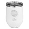 Softball Stainless Wine Tumblers - White - Double Sided - Front