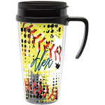 Softball Acrylic Travel Mug with Handle (Personalized)