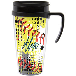 Softball Acrylic Travel Mug with Handle (Personalized)