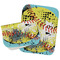 Softball Two Rectangle Burp Cloths - Open & Folded