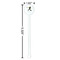 Softball White Plastic 5.5" Stir Stick - Round - Dimensions