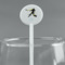 Softball White Plastic 5.5" Stir Stick - Round - Main