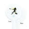 Softball White Plastic 7" Stir Stick - Single Sided - Round - Front & Back