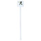 Softball White Plastic Stir Stick - Double Sided - Square - Single Stick