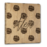 Softball Wood 3-Ring Binder - 1" Letter Size (Personalized)