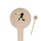 Softball Wooden 4" Food Pick - Round - Closeup