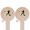 Softball Wooden 6" Food Pick - Round - Double Sided - Front & Back