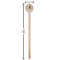 Softball Wooden 7.5" Stir Stick - Round - Dimensions