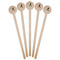 Softball Wooden 7.5" Stir Stick - Round - Fan View