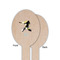 Softball Wooden Food Pick - Oval - Single Sided - Front & Back