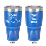 Camper 30 oz Stainless Steel Tumbler - Royal Blue - Double-Sided (Personalized)