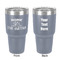 Camper 30 oz Stainless Steel Ringneck Tumbler - Grey - Double Sided - Front & Back