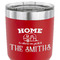 Camper 30 oz Stainless Steel Ringneck Tumbler - Red - CLOSE UP