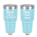 Camper 30 oz Stainless Steel Tumbler - Teal - Double-Sided (Personalized)