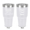 Camper 30 oz Stainless Steel Ringneck Tumbler - White - Double Sided - Front & Back