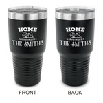 Camper 30 oz Stainless Steel Tumbler - Black - Double Sided (Personalized)