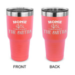 Camper 30 oz Stainless Steel Tumbler - Coral - Double Sided (Personalized)