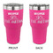 Camper 30 oz Stainless Steel Ringneck Tumblers - Pink - Double Sided - APPROVAL