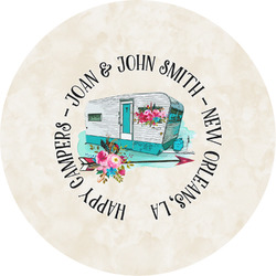 Camper Multipurpose Round Labels - 5" (Personalized)