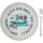 Camper Glass Appetizer / Dessert Plate 8" (Personalized)