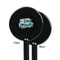 Camper Black Plastic 5.5" Stir Stick - Single Sided - Round - Front & Back