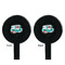 Camper Black Plastic 7" Stir Stick - Double Sided - Round - Front & Back