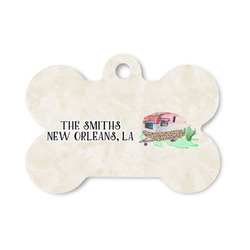 Camper Bone Shaped Dog ID Tag - Small (Personalized)