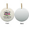 Camper Ceramic Flat Ornament - Circle Front & Back (APPROVAL)