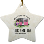 Camper Star Ceramic Ornament w/ Name or Text