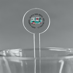 Camper 7" Round Plastic Stir Sticks - Clear (Personalized)