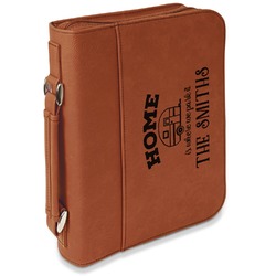 Camper Leatherette Bible Cover with Handle & Zipper - Small - Double Sided (Personalized)