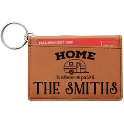 Camper Leatherette Keychain ID Holder - Double Sided (Personalized)