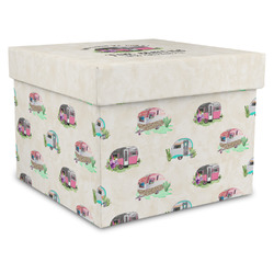 Camper Gift Box with Lid - Canvas Wrapped - X-Large (Personalized)