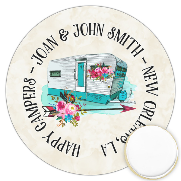 Custom Camper Printed Cookie Topper - 3.25" (Personalized)