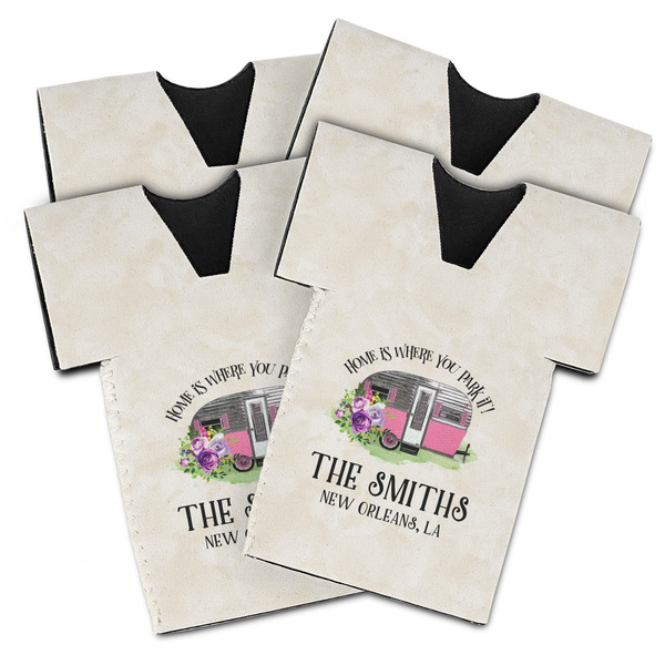 Custom Camper Jersey Bottle Cooler - Set of 4 (Personalized)