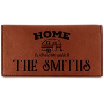 Camper Leatherette Checkbook Holder - Double Sided (Personalized)