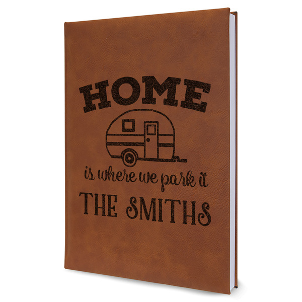 Custom Camper Leather Sketchbook - Large - Double Sided (Personalized)