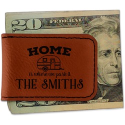 Camper Leatherette Magnetic Money Clip - Single Sided (Personalized)