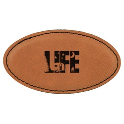 Camper Leatherette Oval Name Badge with Magnet