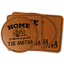 Camper Faux Leather Iron On Patch (Personalized)
