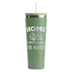 Camper RTIC Everyday Tumbler with Straw - 28oz - Light Green - Single-Sided (Personalized)